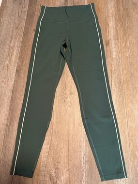 all in motion Olive Green High-Rise Leggings with White Logo